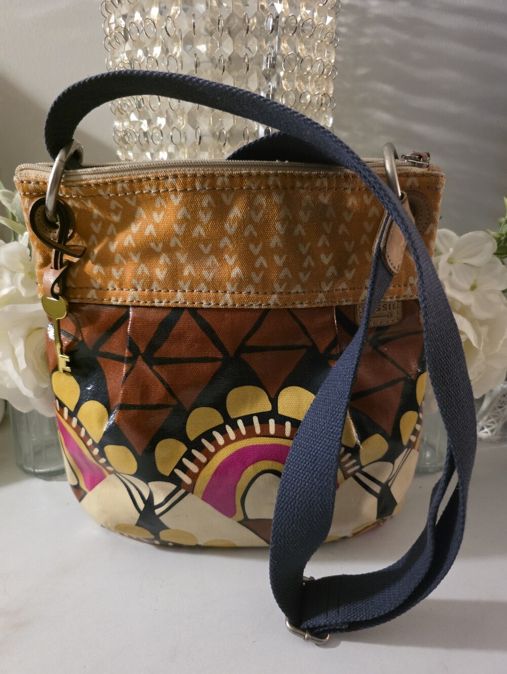 Fossil Milti Coloured Crossbody Bag